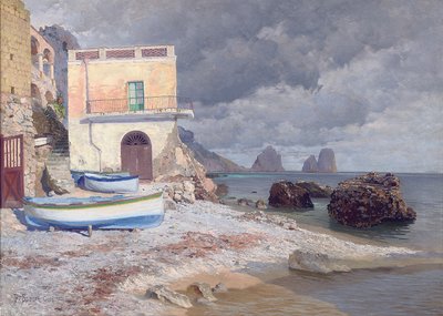 Een villa in Capri door Paul von Spaun