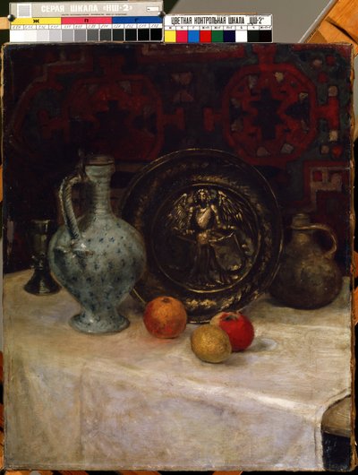 Stilleven met een koperen schaal door Paula Modersohn Becker