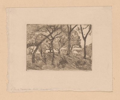 Bosgezicht door Paula Modersohn Becker (signed by artist)