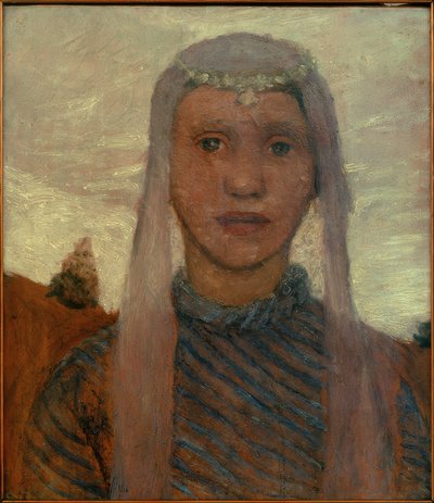 Meisje met sluier door Paula Modersohn Becker