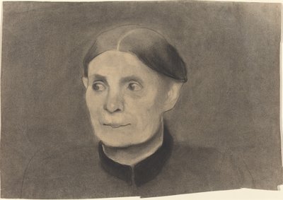 Portret van een vrouw door Paula Modersohn Becker