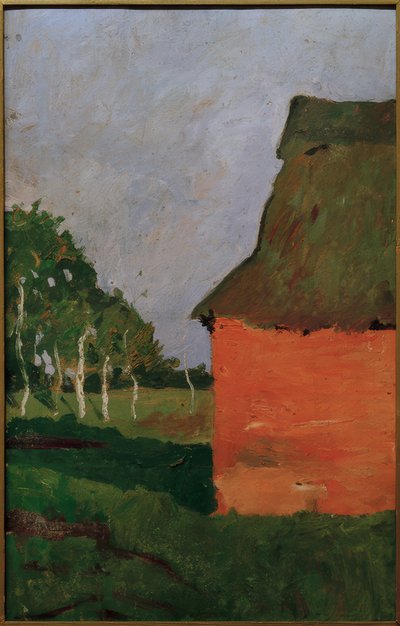 Rood huis door Paula Modersohn Becker
