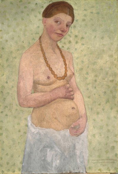 Zelfportret op de zesde trouwdag, 1906 door Paula Modersohn Becker