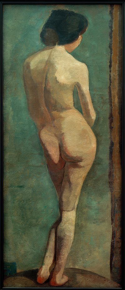 Staande vrouwelijke rugnaakt door Paula Modersohn Becker