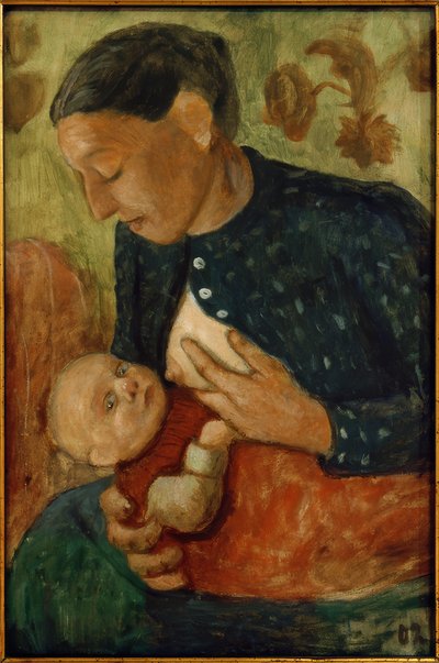 Voedende Moeder door Paula Modersohn Becker