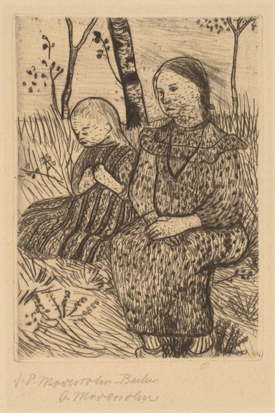 Twee boerinnen door Paula Modersohn Becker