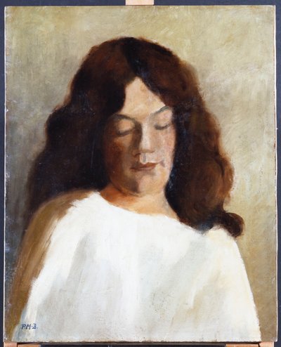 Jonge vrouw met los haar, ca. 1897 door Paula Modersohn Becker