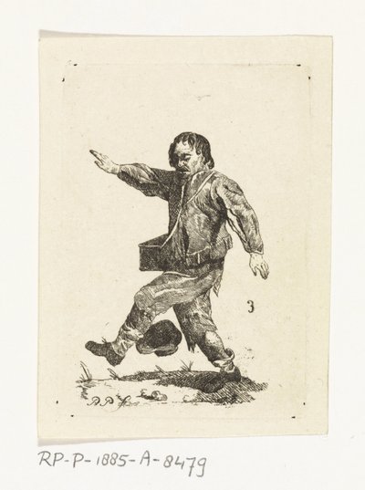 Lopende man door Paulus Charles Gerard Poelman
