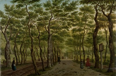 Het Herepad in het Haagse Bos door Paulus Constantijn la Fargue (signed by artist)