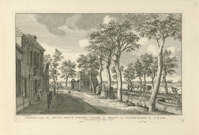 Gezicht op de Zuidwest-Binnensingel (Zuidwal) te Den Haag door Paulus Constantijn la Fargue
