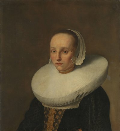 Portret van Anna van der Does (1609-1650) door Paulus Hennekyn