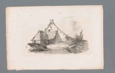 Gezicht op een huis in een heuvellandschap door Paulus Lauters