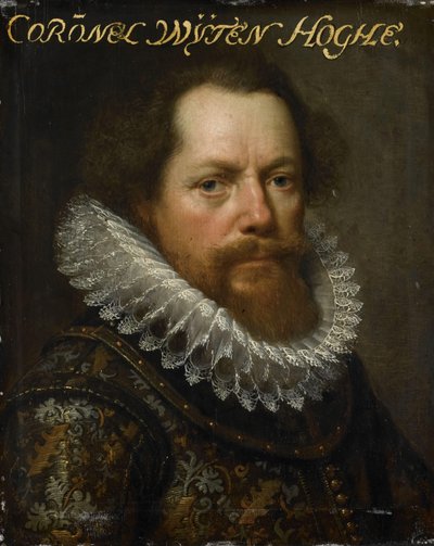 Portret van Anthonie van Utenhove, Heer van Rijnesteyn, Kolonel in het leger en Gouverneur van Oostende door Paulus Moreelse (workshop of)