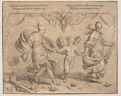 Cupido met jeugd en luxe door Paulus Moreelse