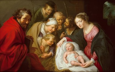 De aanbidding van de herders. 1630 door Paulus Moreelse
