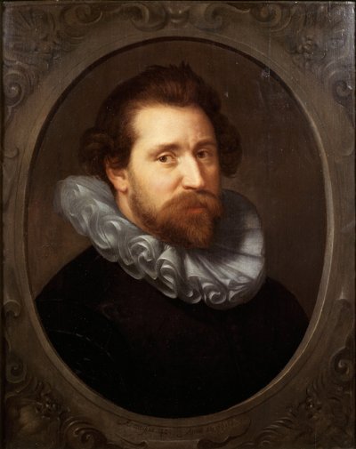 Portret van Abraham Bloemaert 1566-1651, 1609 door Paulus Moreelse