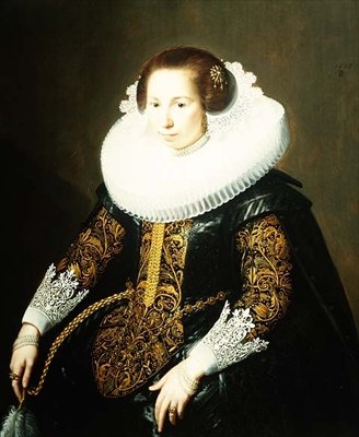 Portret van Catharina van Voorst (1595-1650) door Paulus Moreelse