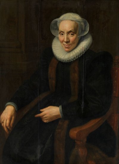 Portret van Maria van Utrecht (ca. 1552/53-1629) door Paulus Moreelse