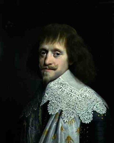 Portret van een Heer met een Hoge Kanten Kraag door Paulus Moreelse