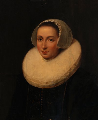 Portret van een dame, begin 17e eeuw door Paulus Moreelse