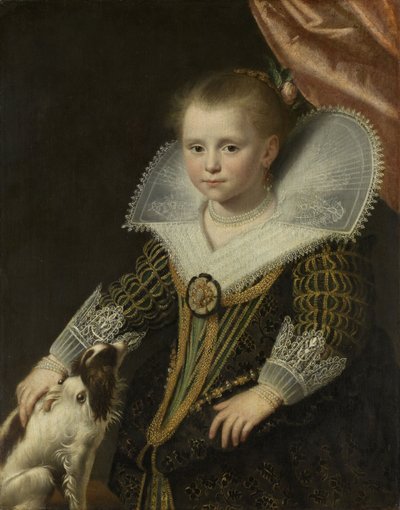 Portret van een meisje, bekend als De Kleine Prinses, 1623 door Paulus Moreelse