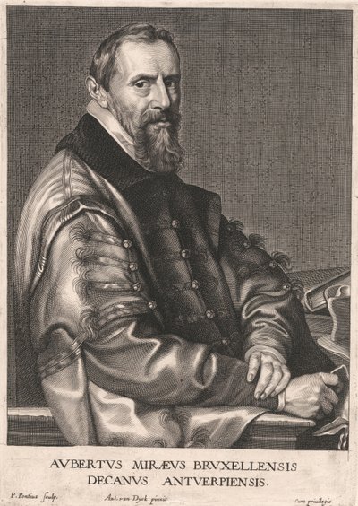 Aubertus Miræus Bruxellensis, Decanus Antuerpiensis door Paulus Pontius