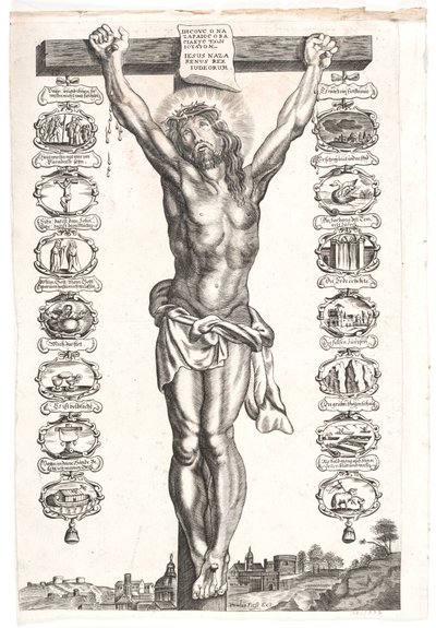 Christus aan het kruis door Paulus Pontius
