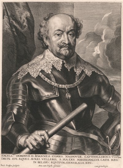 Excellmus. Dominus. D. Joannes. Comes. Nassovië. Cattinelliboci. Vian Dietz. Etc door Paulus Pontius