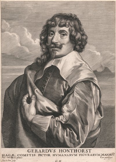 Gerardus Honthorst, Comitis Pictor Humanarum Figurarum Majoru door Paulus Pontius