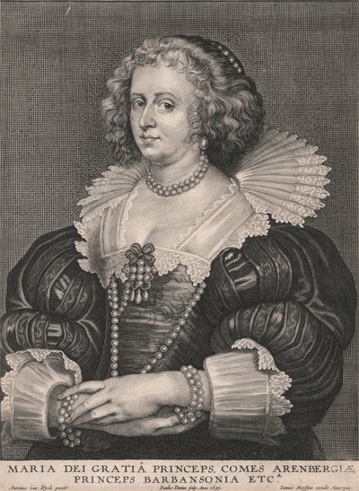 Maria dei Gratia Princeps, Comes Arenbergiæ, Princeps Barbansonia enz. door Paulus Pontius