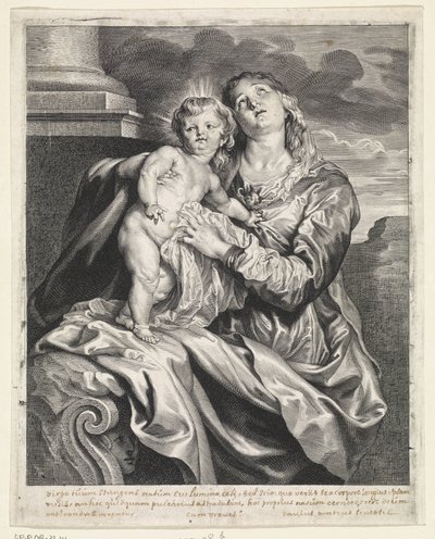 Maria met het Christuskind door Paulus Pontius
