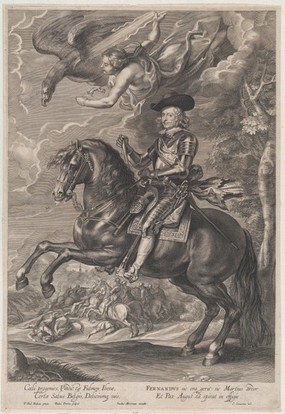 Portret van Kardinaal-Infant Ferdinand van Oostenrijk te Paard door Paulus Pontius