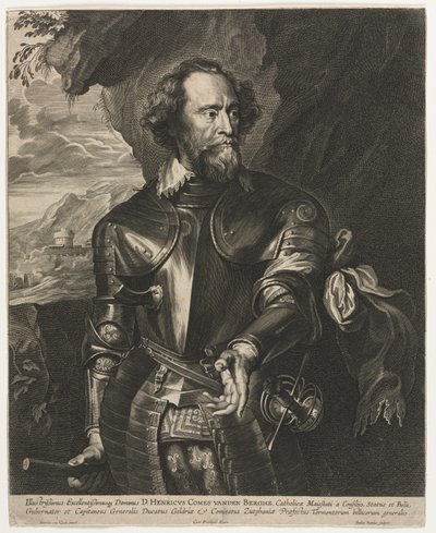 Portret van Henry, Graaf van den Berghe door Paulus Pontius