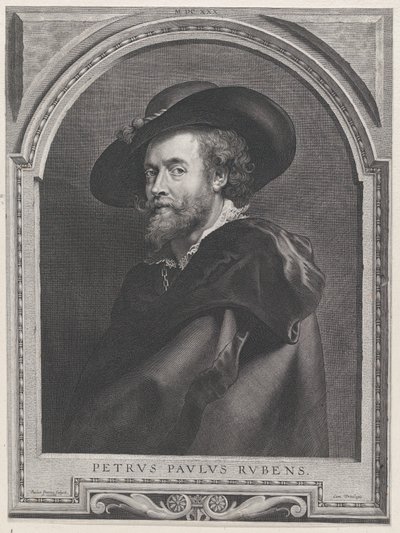 Portret van Peter Paul Rubens, 46 jaar oud, 1630 door Paulus Pontius