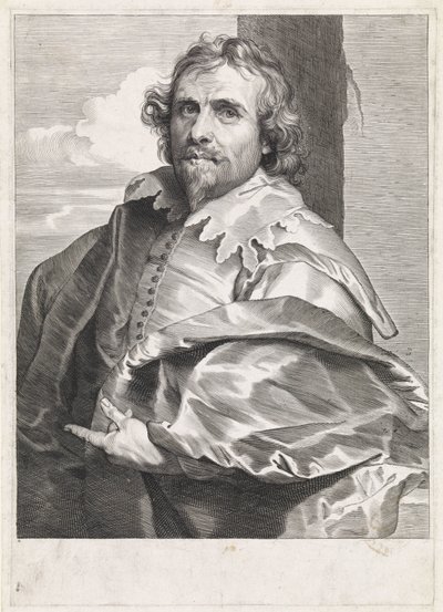 Portret van de schilder Daniël Mijtens (I) door Paulus Pontius
