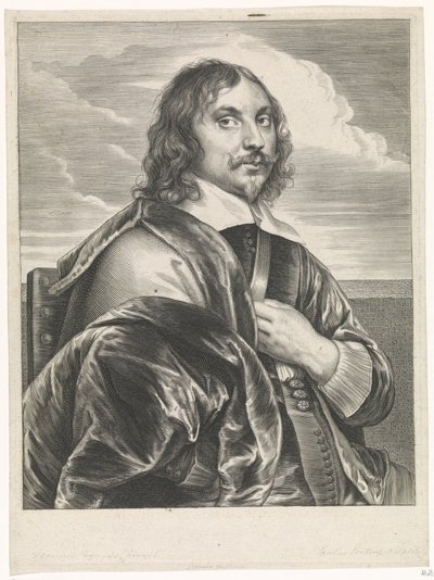Portret van de schilder Jan Davidsz. de Heem door Paulus Pontius
