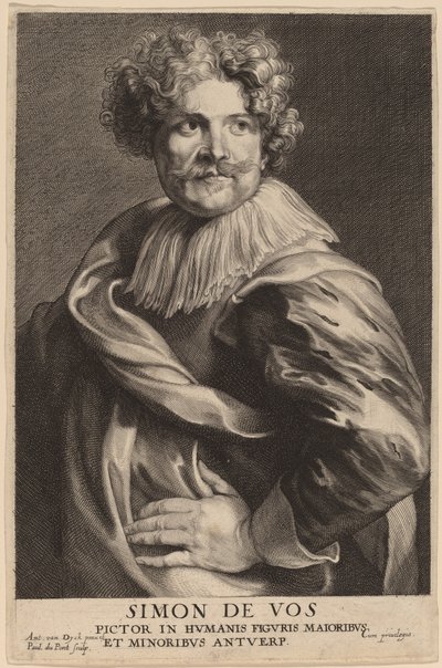 Simon de Vos door Paulus Pontius after Sir Anthony van Dyck