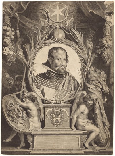 Gaspar de Guzmán, Graaf van Olivares door Paulus Pontius, after Sir Peter Paul Rubens, after Diego Velázquez