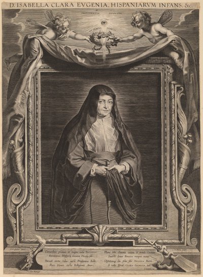 Isabella Clara Eugenia, Infanta van Spanje door Paulus Pontius, after Sir Peter Paul Rubens