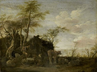 Een herdershut door Paulus Potter