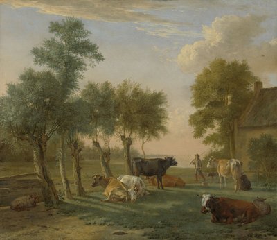 Koeien in een Weide bij een Boerderij door Paulus Potter