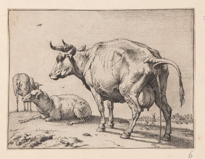 De Pissende Koe, van Diverse Ossen en Koeien door Paulus Potter