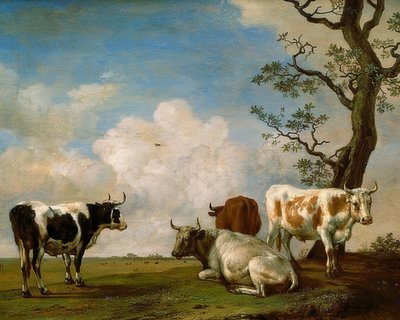 Vier stieren door Paulus Potter
