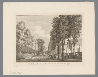 Gezicht op de Doelen in Amersfoort door Paulus van Liender