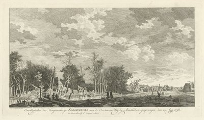 Ruïne van de kruitfabriek Sollenburg na de ontploffing op 14 augustus 1758 door Paulus van Liender