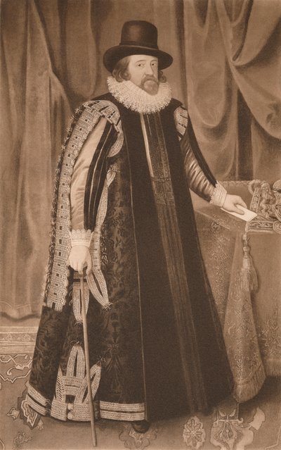 Francis Bacon, burggraaf St. Albans, ca. 1600, 1904 door Paulus van Somer