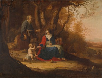 Rust op de vlucht naar Egypte door Paulus van the Younger Vianen
