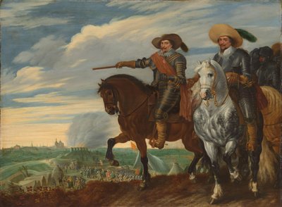 Frederik Hendrik en Ernst Casimir van Nassau-Dietz bij het beleg van 