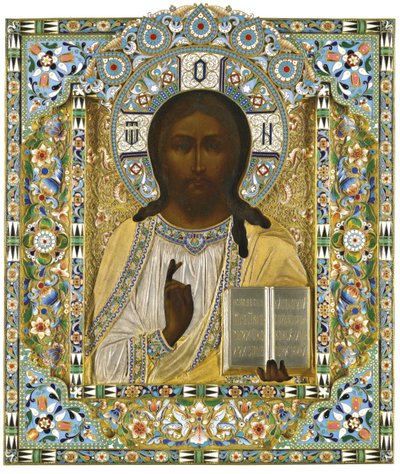Christus Pantocrator. Ter gelegenheid van de wonderbaarlijke redding tijdens het ongeluk met de keizerlijke trein door Pavel Akimovich Ovchinnikov