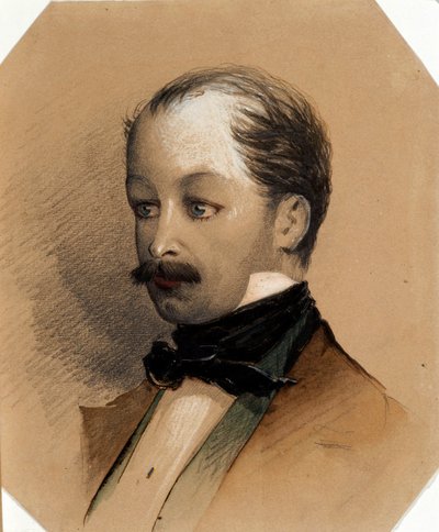 Portret van Pavel Andreyevich Fedotov, Russische schilder door Pavel Andreevich Fedotov